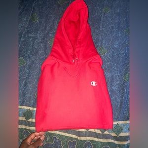 Mens Champion Reverse Weave Hoodie Sweatshirt size Large in red
